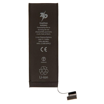 Аккумулятор для телефона iPhone 5 ZeepDeep +39% увеличенной емкости: батарея 2000 mAh, монтажный стикер