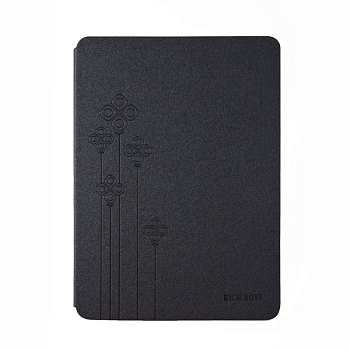Чехол/книжка для Apple iPad Mini 2, 3 "RICH BOSS" Flowers (кожаный/черный)